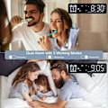 Miniatyrbild 3 av 5: Digital Väckarklocka med 2 Alarm, LED Digital Spegelklocka med 8 Ljuslägen, Snooze, Sömnhjälp, Timer, Elektronisk Väckarklocka med Kontinuerlig