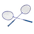 Miniatyrbild 6 av 8: Badmintonracket Lätt Bekväm Järnlegering Amatör Dubbel Badmintonracket Set för Nybörjarträning