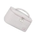 Miniatyrbillede 3 af 8: PU Open Lid Cake Shape Make Up Taske Kosmetisk Opbevaringspose Blød Farve Bærbar Makeup Taske Lyselilla