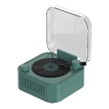 Pikkukuva 1 / 5: Vintage-levysoitin, langaton Bluetooth-kaiutin, pitkä akunkesto, tummanvihreä