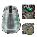 Miniatyrbillede 5 af 8: EX433-BK-GRØN Airsoft Tactics Survival IR Flash Vandtæt Mariehøne Lampe Sikkerheds Flash Light