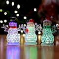 Miniatyrbilde 4 av 5: Lysende Snømann Julepynt Jule LED Figurer Ornament1stkhvit