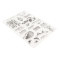 Miniatyrbilde 6 av 8: 4 stk klare stempler DIY Interessant gjenbrukbart TPR-materiale Gjennomsiktig utseende Preging Scrapbooking-verktøy