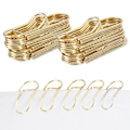 Miniatyrbillede 8 af 8: 2 æsker Simple Metal Pen Clip Notebook Bills Blyantholdere Papirclips Papirværktøj (Guld)