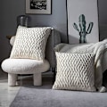 Miniatyrbillede 3 af 5: Velour Pudebetræk 45*45cm til Stue Sofa, Sæt med 2 Ensfarvede Firkantede Pudebetræk Soveværelsesdekoration