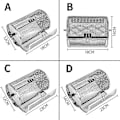 Miniatyrbillede 3 af 5: Rotisserie Ristningsovn Kurv Rustfrit Stål Grill Ristningstromler Roterende Airryer Kurv Tilbehør - B17 Sektion A
