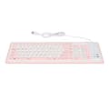 Vikbart silikontangentbord 103 tangenter USB-anslutet silikon vikbart vattentätt tyst blekfritt vikbart tangentbord för PC bärbar dator rosa