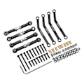 Miniatyrbild 3 av 8: 8PCS Högt Markfrigång Fram Länkar Set 1/24 Aluminiumlegering Stål Slitstark Crawler Bil Upphängnings Länkar Set för FMS Svart