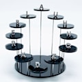 Miniatyrbilde 5 av 5: Flerlags Cupcake Stativ Akryl Trappet Serveringsfat Rundt Cupcake Tårn For Fest D