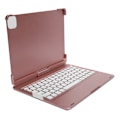 Miniatyrbild 4 av 8: 7-färgat bakgrundsbelyst trådlöst Bluetooth-tangentbord med tangentbordsfodral för IOS-surfplatta 2019 10,2 tum roséguld