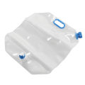 Miniatyrbillede 3 af 8: 15L Sammenklappelig Vandbeholder Beholder Fødevarekvalitet PVC Bærbar Bærehåndtag Camping Vandpose til Camping Ridning Blå