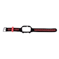 Miniatyrbillede 4 af 8: Udskiftningsurrem med etui til Honor Watch 4 silikone PC multihuller justerbare beskyttende armbåndsdæksler sort rød