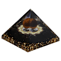 Miniatyrbild 3 av 8: Kristallkrossad stenpyramid Kristalldropplim Resin Kristallpyramid Dekoration för hem Bildekorationer 15