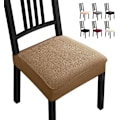 Miniatyrbild 1 av 5: Universal Passform Spandex Stolskydd - Set om 4, Kamel