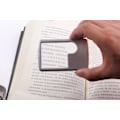 Miniatyrbillede 4 af 5: X3 X6 Kort LED Forstørrelsesglas med LED Lys Læder Etui Forstørrelsesglas Ultratynd Bærbar Firkantet Lupe
