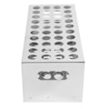 Miniatyrbilde 5 av 8: 304 rustfritt stål stanseplate testrørstativ 40 hull stor kapasitet (18,5 mm*40)