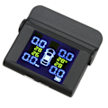 Miniatyrbild 4 av 8: Trådlöst däcktrycksövervakningssystem Stor skärm Solenergi TPMS-monitor med 4 externa sensorer för husbilar Bilar Lastbilar