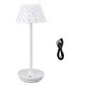 Miniatyrbild 1 av 8: LED-skrivbordslampa retro enkel sladdlös design steglös dimning touch bordslampa för sovrum barer restauranger vit