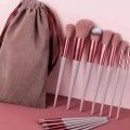 Pikkukuva 3 / 5: 13 kpl Set Meikkisiveltimet Tool Kit Handheld Soft Blending Cosmetics Harjasarja kasvopuuteriin peitevoide ruskea