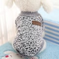 Miniatyrbillede 1 af 3: Strikket sweater til kæledyrshund, tyk og varm, vinter kæledyrshund katte tøj Zekai Grå 2XL