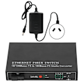 Miniatyrbillede 1 af 8: 4 porte Ethernet-fiberswitch TBC-MC3414ES20A Plug Play Stabile robuste computernetværks switche 100-240VAU stik