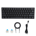 Miniatyrbild 1 av 8: 61 Key Wired Mekaniskt Tangentbord LED Bakgrundsbelyst speltangentbord med blå switch för dator