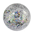 Miniatyrbillede 1 af 5: Stor 24/16 Oppustelig Glitter Pool Strandbold - Perfekt til Sommer Strand Pool Party Sølv 60cm