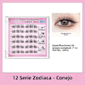 Miniatyrbild 1 av 5: Limfria Falska Ögonfransar Zodiac-serien 12 Tecken C-Kurvor 0.05mm Segmenterade Självhäftande Syntetiskt Hår Längd 1cm-1.5cm U632