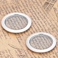 Miniatyrbilde 5 av 8: 2 STK resonator gitar lyd hull deksel setter inn skjerm metall for Dobro deler (sølv)