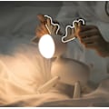 Miniatyrbillede 3 af 5: Jule Elg LED Bordlampe Silikone Natlampe, Hvid