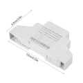 Miniatyrbilde 2 av 7: 220V 5(30)A Digital 1 Fase 2 Leder 1P Rail Meter Elektronisk Kwh Meter-Hvit-1 Stk