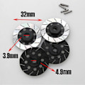Miniatyrbillede 4 af 5: 4 stk. metalbremseskive-sekskantadapter til 1/10 Sakura D4 RC-bil, sort