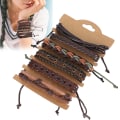 Miniatyrbild 7 av 8: 6st Män gör-det-själv Fashionabla vävda armband Retro Flerlagersarmband Smycken Tillbehör