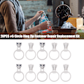 Miniatyrbillede 7 af 8: 20 stk metallegering lynlåse Sliders Størrelse #5 Circle Ring Fastener Reparation Kit (hvid)