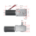 Pikkukuva 3 / 7: Alennussähkövaihteistomoottori käännettävä kierukkavaihdemoottori 8mm akseli - 1 kpl 12V,10RPM 12V,10RPM
