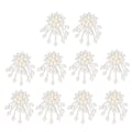 Miniatyrbilde 7 av 8: 10 stk. Kunstige perleblomster dusker utsøkt elegant 4 cm bredde dekorative tilbehør for DIY klær sko vesker gardin