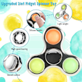 Miniatyrbild 2 av 5: Pop Fidget Spinner, Enkel Sensorisk Fidget Spinner Leksak Tryck Pop Bubbla Spinner Leksak för Stressreducering och Ångestlindring Handleksak för Barn - Silver