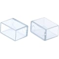 Miniatyrbillede 1 af 4: 12 stk. Rektangulære PVC Stolben Hætter Anti-Ridse Møbelben, 20 x 30 mm, 2,0 x 3,0 cm, Klar