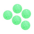 Miniatyrbillede 6 af 8: 5 stk. Pickleball-bolde 40 huller Lysende 74mm Sports Pickleballs til udendørsbane Grøn