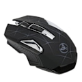 Miniatyrbillede 2 af 8: Trådløs mus 2.4G trådløs ergonomisk design 3 DPI skridsikker rulle USB genopladelig gamingmus til pc bærbar computer sort