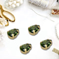 Miniatyrbild 5 av 8: 10 st sy rhinestones gyllene klo DIY rosett kläder tillbehör 7x10mm grön