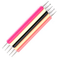 Miniatyrbild 4 av 8: 5 st prickpenna akrylstav 2 runda huvuden indragning nail art prickfärg DIY slitsad verktyg