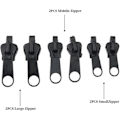 Miniatyrbillede 2 af 4: 6 stk. Fix Zip Puller, Zip Slider Reparations Instant Kit, Instant Lynlås Sæt, Fix Lynlås Aftagelig Rednings Udskiftningspakke, Instant Lynlås Sæt
