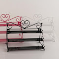 Miniatyrbillede 4 af 8: 3-lags hjerteformet neglelakhylde, kosmetisk displaystativ, holder, rackarrangør