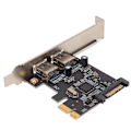 Pikkukuva 4 / 8: PCI-E USB 3.0 -laajennuskortti, 2 porttia, 5 Gbps:n siirtonopeus, USB-hot swap, USB 3.0 -laajennuskortti Win XP:lle ja Vistalle