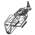 Miniatyrbilde 8 av 8: Sort metall rullebur chassisramme for Axial Wraith 90018 1/10 skala RC bil