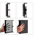 Miniatyrbild 5 av 5: 3D Nagel Skulpturer Metall Tall Konst Kreativ Ande Avkoppling 13 x 18 cm Nagelkonst Handavtryck Ansikte Metallstång Relief Effekt Väggskulptur Ram, Bla