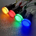 Miniatyrbillede 3 af 5: 16 stk. Indikatorlys Rød/Gul/Blå/Grøn 22mm LED Driver Panel AC 220V 20mA Indikator Signallampe (Hver Farve 4 stk.)_SZXM