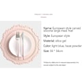 Pikkukuva 5 / 5: Eurooppalaistyylinen kohokuvioitu silikoninen pyöreäTabletti Lämpöeristys Sopiva