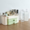 Miniatyrbillede 4 af 4: Grøn stor makeup og neglelak opbevaringsboks til badeværelse